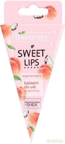 Bielenda Sweet Lips Balsam do ust regenerujący - Brzoskwinia i Masło Shea 3.8g