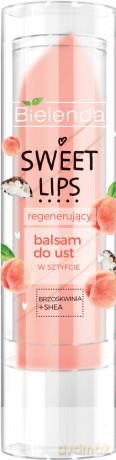 Bielenda Sweet Lips Balsam do ust regenerujący - Brzoskwinia i Masło Shea 3.8g
