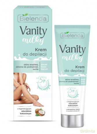 Bielenda Vanity Milky Krem do depilacji z mleczkiem kokosowym - nogi,bikini i pachy 100 ml