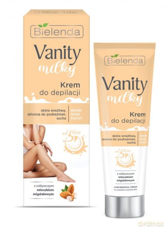 Bielenda Vanity Milky Krem do depilacji z mleczkiem migdałowym - nogi,bikini i pachy 100 ml