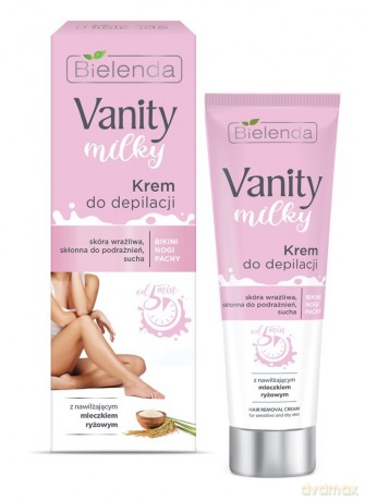 Bielenda Vanity Milky Krem do depilacji z mleczkiem ryżowym - nogi,bikini i pachy 100 ml
