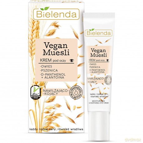 Bielenda Vegan Muesli Krem nawilżająco-kojący pod oczy - każdy rodzaj cery 15 ml