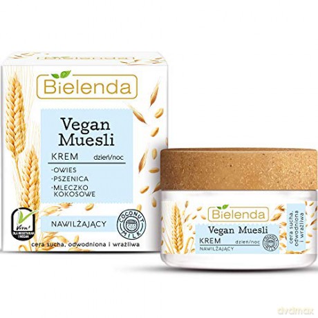 Bielenda Vegan Muesli Krem nawilżający na dzień i noc - cera sucha,odwodniona,wrażliwa 50 ml