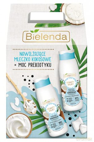Bielenda Zestaw prezentowy Beauty Milky (mleczko do kąpieli 400 ml+mleczko do ciała 400 ml)