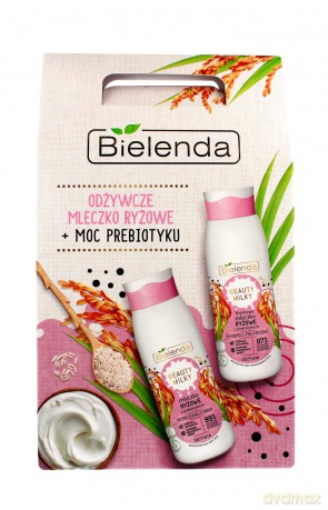 Bielenda Zestaw prezentowy Beauty Milky (ryżowe mleczko do kąpieli 400 ml+mleczko do ciała 400 ml)