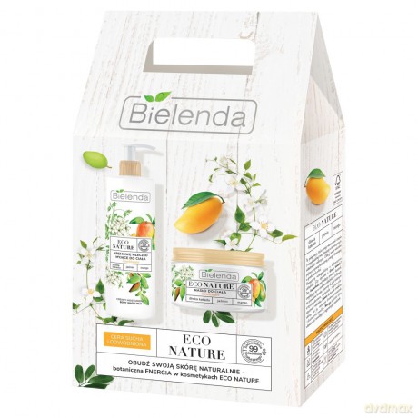 Bielenda Zestaw prezentowy Eco Nature (mleczko myjące 400 ml+masło do ciała 250 ml)