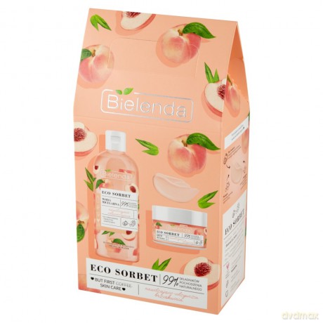 Bielenda Zestaw prezentowy Eco Sorbet Brzoskwinia (woda micelarna 500 ml+krem do twarzy 50 ml)