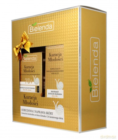 Bielenda Zestaw prezentowy Kuracja Młodości 70+ (krem na dzień i noc 50 ml+krem pod oczy 15 ml)