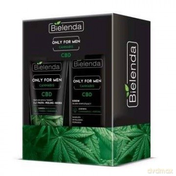 Bielenda Zestaw prezentowy Only for Men Cannabis (krem do twarzy 50 ml+pasta do twarzy 3w1 150g)