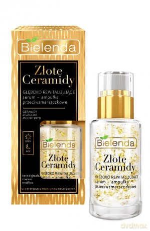 Bielenda Złote Ceramidy Głęboko rewitalizujące Serum-ampułka przeciwzmarszczkowe na dzień i noc 30 ml