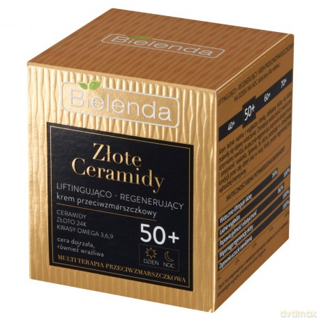 Bielenda Złote Ceramidy Liftingująco-Regenerujący Krem przeciwzmarszczkowy 50+ na dzień i noc 50 ml