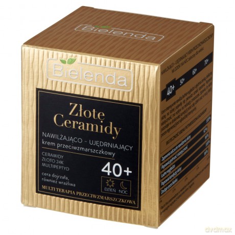 Bielenda Złote Ceramidy Nawilżająco-Ujędrniający Krem przeciwzmarszczkowy 40+ na dzień i noc 50 ml