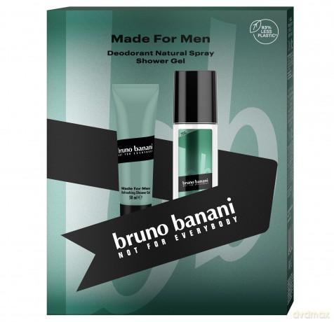 Bruno Banani Zestaw prezentowy Made For Men (żel pod prysznic 250 ml+deo naturalny spray 75 ml)