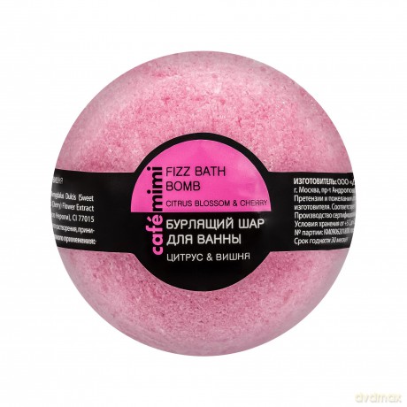 Cafe Mimi Musująca Kula do kąpieli Cytrus i Wiśnia 120g
