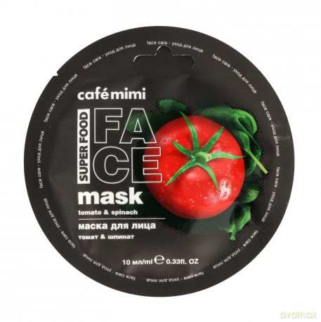 Cafe Mimi Super Food Maseczka do twarzy Pomidor & Szpinak 10 ml