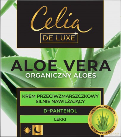 Celia De Luxe Aloe Vera Lekki Krem przeciwzmarszczkowy silnie nawilżający na dzień i noc 50 ml