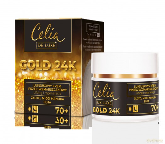 Celia Gold 24K Luksusowy Krem przeciwzmarszczkowy 70+ - lifting i regeneracja 50 ml