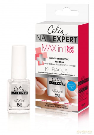 Celia Nail Expert Skoncentrowana kuracja do paznokci Max in 1 Nail SOS 10 ml