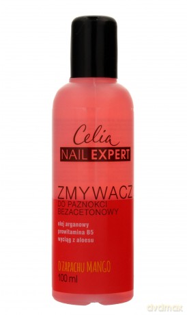 Celia Nail Expert Zmywacz do paznokci bezacetonowy - zapach Mango 100 ml