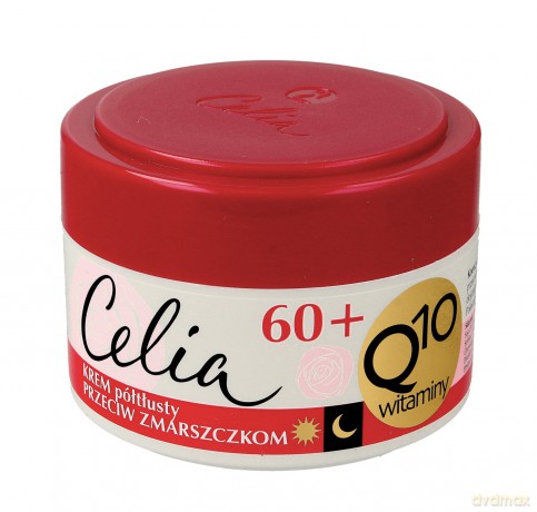 Celia Q10 Witaminy 60+ Krem półtłusty przeciw zmarszczkom na dzień i noc 50 ml