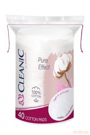 Cleanic Płatki kosmetyczne Pure Effect owalne 1op.-40 szt