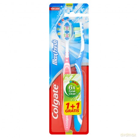 Colgate Szczoteczka do zębów DUO Max Fresh średnia - mix kolorów 1op.-2szt