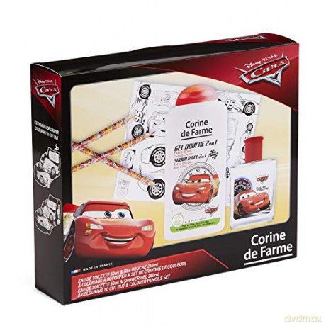 Corine de Farme Disney Zestaw prezentowy Cars (woda toaletowa 50 ml+żel p/pr.250 ml+kredki i kolorowanka)