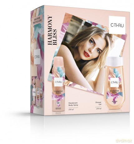 C-THRU Zestaw prezentowy Harmony Bliss (Dezodorant spray 150 ml+żel pod prysznic 250 ml)
