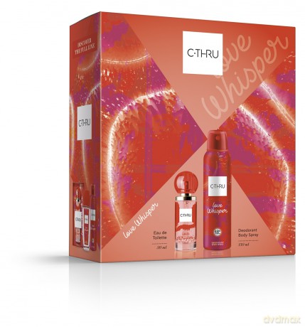 C-THRU Zestaw prezentowy Love Whisper (Dezodorant spray 150 ml+woda toaletowa 30 ml)