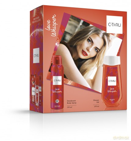 C-THRU Zestaw prezentowy Love Whisper (Dezodorant spray 150 ml+żel pod prysznic 250 ml)