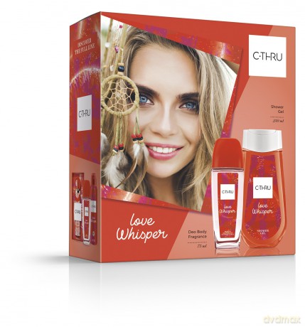 C-THRU Zestaw prezentowy Love Whisper (Dezodorant w szkle 75 ml+żel pod prysznic 250 ml)