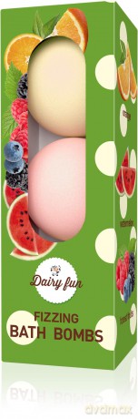 Dairy Fun Musujące Kule do kąpieli - Arbuz,Owoce Leśne i Pomarańcza 1op.(3x100g)