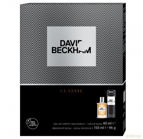 David Beckham Zestaw prezentowy Classic (deo spray 150 ml+woda toaletowa 40 ml)