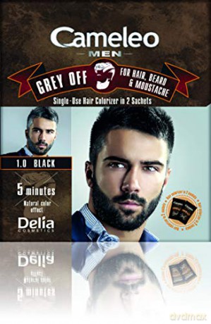 Delia Cosmetics Cameleo Men Krem koloryzujący do włosów,brody i wąsów nr 1.0 black 15 mlx2