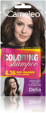 Delia Cosmetics Cameleo Szampon koloryzujący nr 4.36 Gorzka Czekolada 1szt
