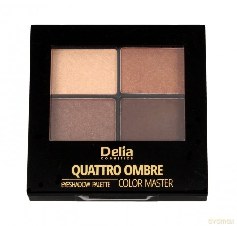 Delia Cosmetics Color Master Cienie do powiek Quattro Ombre nr 401 Chocolate Pleasure 1szt