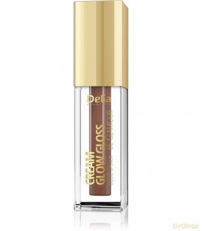 Delia Cosmetics Cream Glow Gloss Pomadka w płynie nr 208 Brownie 5 ml