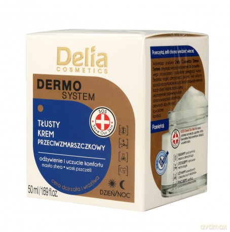 Delia Cosmetics Dermo System Tłusty Krem przeciwzmarszczkowy na dzień i noc 50 ml