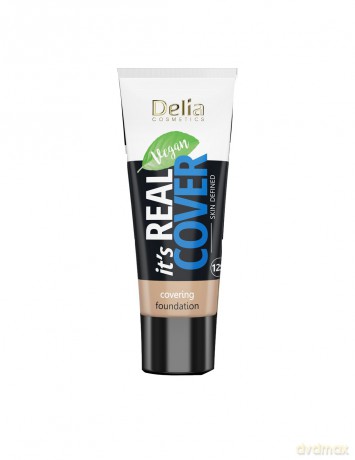 Delia Cosmetics It`s Real Cover Podkład kryjący rewitalizująco-nawilżający nr 203 Latte 30 ml