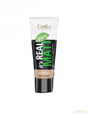 Delia Cosmetics It`s Real Matt Podkład matujący odżywczo-nawilżający nr 101 Porcelain 30 ml