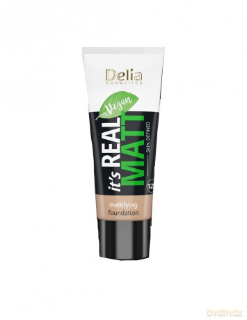 Delia Cosmetics It`s Real Matt Podkład matujący odżywczo-nawilżający nr 103 Warm Beige 30 ml