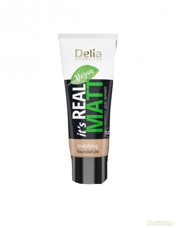 Delia Cosmetics It`s Real Matt Podkład matujący odżywczo-nawilżający nr 104 Sand 30 ml