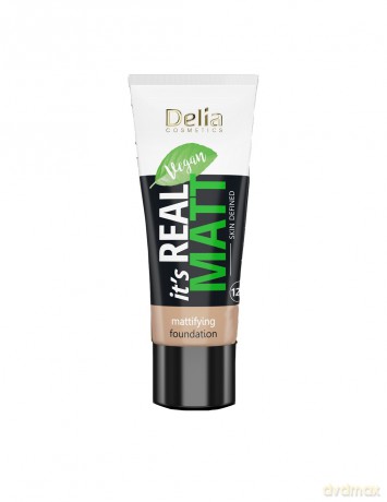 Delia Cosmetics It`s Real Matt Podkład matujący odżywczo-nawilżający nr 106 Coffee 30 ml