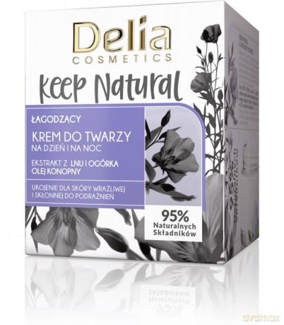 Delia Cosmetics Keep Natural Łagodzący Krem do twarzy na dzień i noc 50 ml
