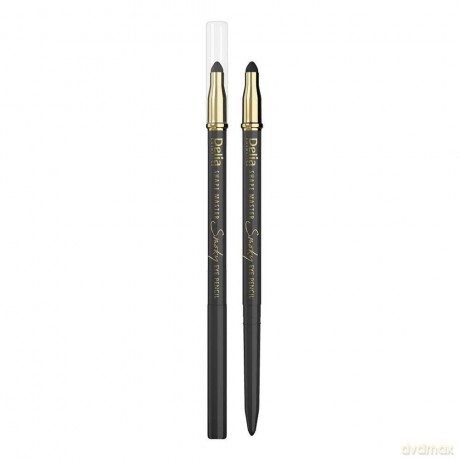 Delia Cosmetics Shape Master Kredka do oczu z gąbką Smoky Eye szara 1szt