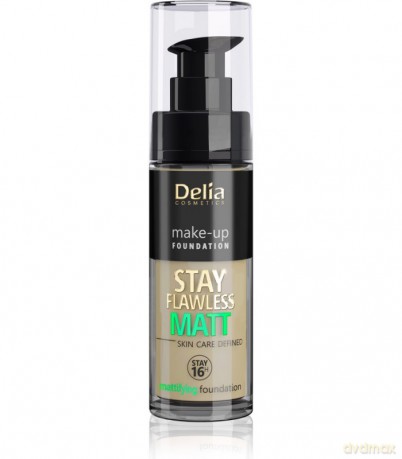 Delia Cosmetics Stay Flawless Matt Podkład matujący 16H nr 406 Cookie 30 ml