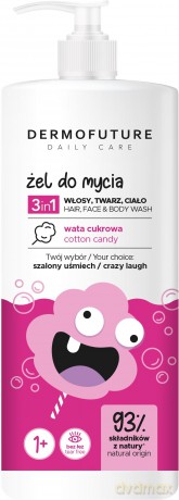 Dermofuture Daily Care Kids Żel 3in1 do mycia twarzy,ciała i włosów Wata Cukrowa 500 ml