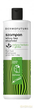 Dermofuture Daily Care Szampon do włosów bez objętości - Zielona herbata+Proteiny pszenicy 380 ml