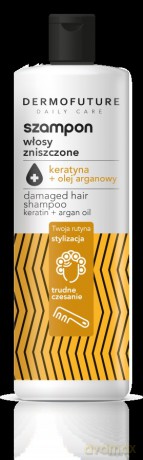 Dermofuture Daily Care Szampon do włosów zniszczonych - Keratyna+Olej arganowy 380 ml