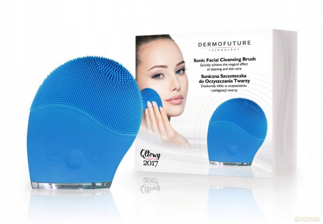 Dermofuture Technology Szczoteczka soniczna do oczyszczania twarzy niebieska 1szt